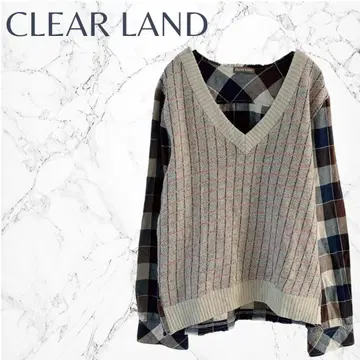 클리어랜드 일본제 울 혼방 레이어드 캐주얼 베스트&셔츠 세트