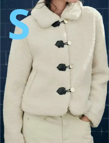 ZARA 보아 자켓 보아 코트 에크루 S 테디베어 코트