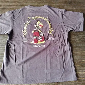 Disney 피노키오 반팔 T셔츠 사가 자수 차콜계 L