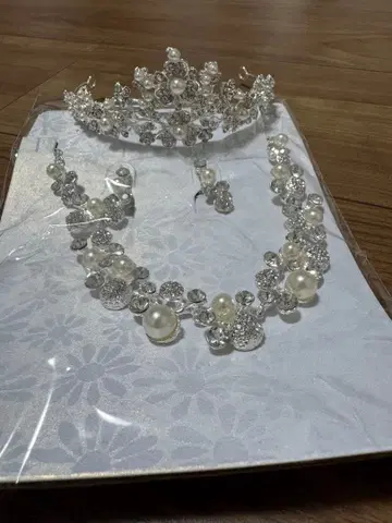 티라 목걸이 귀찌 3세트 웨딩 결혼식