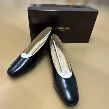 [ 미사용 새상품 ] 긴자 요시노야 블랙 펌프스 23.5cm