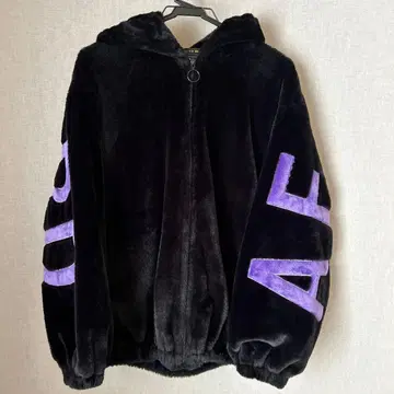 GORGE [ AFFORD ] 로고 퍼 블루종 블랙 퍼플 로고