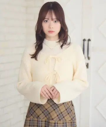 리본 가디건 니트 세트