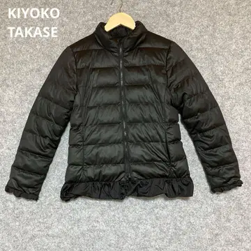 KIYOKO TAKASE 프릴 밑단 블랙 다운 자켓