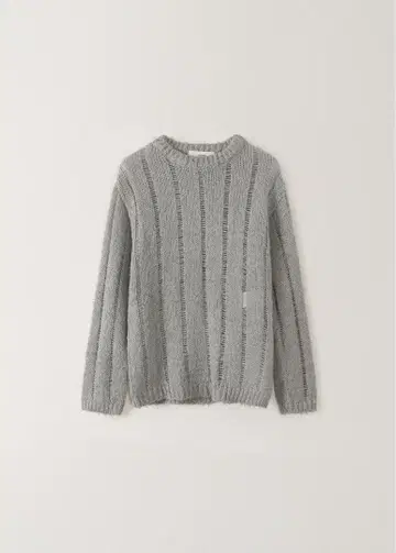 ohotoro alpaca side cutting knit gray