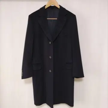 CANALI 네이비 체스터 캐시미어 코트