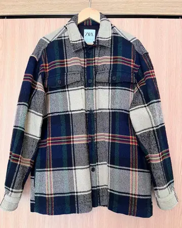 ZARA 자라 체크 무늬 오버 사이즈 자켓 멀티 컬러