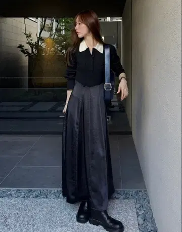 프레이 아이디 오픈 폴로 칼라 니트 원피스