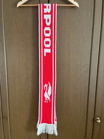 빈티지 리버풀 FC 머플러 빨간색 & 화이트