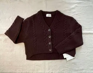미사용 다크 브라운 가디건