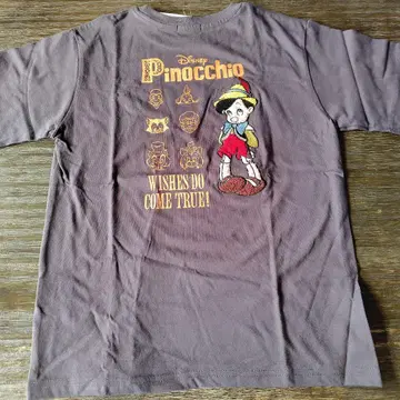 디즈니 피노키오 캐릭터 자수 반팔 t셔츠 차콜 M