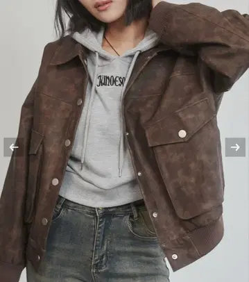 ENVYM 가죽 블루종/자켓