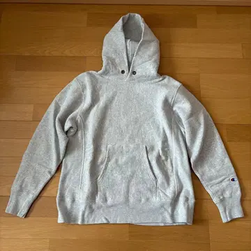 Champion Reverse Weave 후드티 L 사이즈 실버 그레이