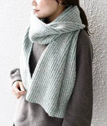 SHIPS 믹스얀 니트 머플러