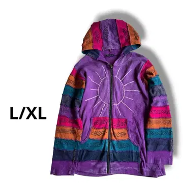 ethnic 00's 집업 후드티 히피 패치워크 y2k