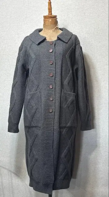 pleasing 롱 니트 코트 F 새상품급