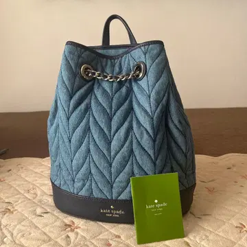 구하기 어려움 kate spade 퀼팅 백팩 데님