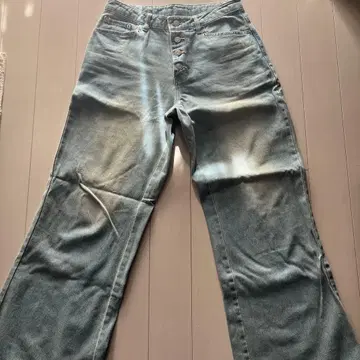 옅은 블루 와이드 데님