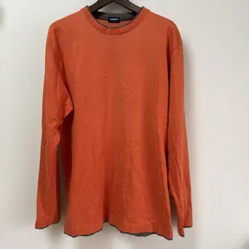 UNIQLO XL 오렌지 긴팔 T셔츠