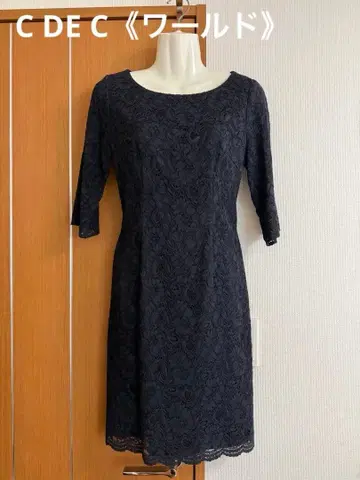 C DE C [월드] 네이비 원피스 입학식 졸업식 결혼식 포멀