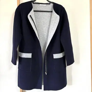 네이비 니트 코트 긴팔