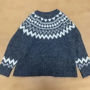 유니클로 uniqlo 노르딕 니트 빅 실루엣 빅 사이즈