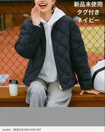 [ TAION x UNFILO ] 퀼팅 다운 숏 기장 블루종