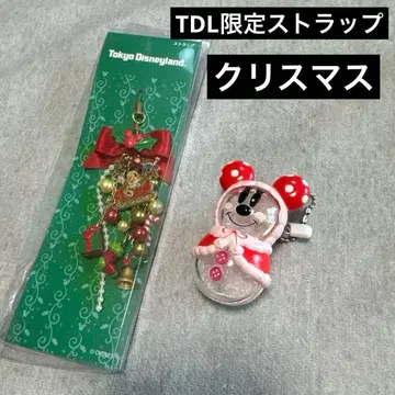 디즈니랜드 한정판 스트랩 크리스마스 라이팅 배지 미니 마우스