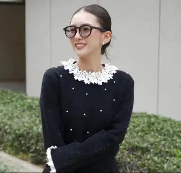 플라워 레이스 펄 니트 유나이티드 애로우즈 obli chesty 취향에