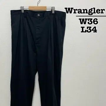 Wrangler 치노 팬츠 2턱 코튼 팬츠 블랙 W36 USA 구제 의류