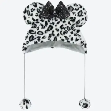 [ 미사용 새상품 ] 디즈니 미니 표범 무늬 팬캡 화이트