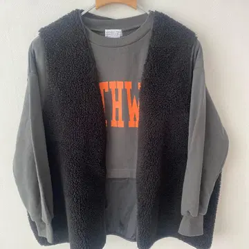 차오패닉 티피 로고 프린트 맨투맨 x 베스트 세트