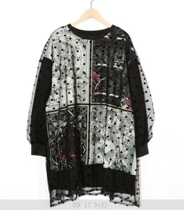 [] 별 x 클롯 콜라주 패턴 도트 튤 PO