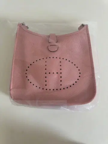 H 로고 핑크 숄더백