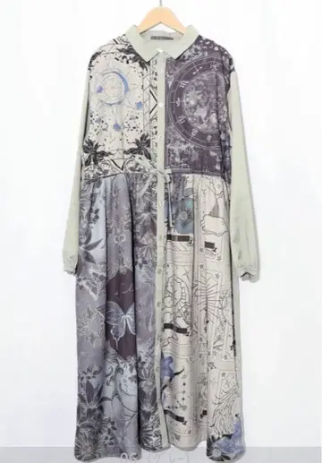 [ 이즈 ] 별 x 로트 코사지 패턴 OP