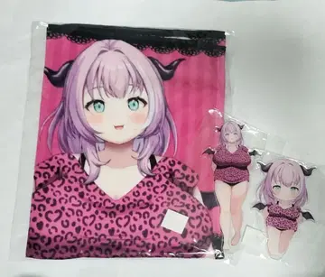 VTuber 와가노 마이 스포츠 타월 BIG 아크릴 스탠드 2종