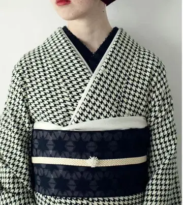 기모노 야마토 금제 하운드투스 화이트 블랙 [미사용 새상품]