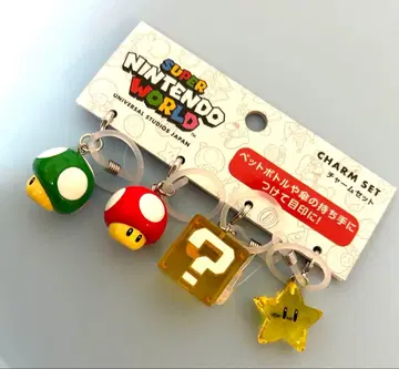 USJ 한정판 슈퍼 마리오 참 세트 새상품 버섯