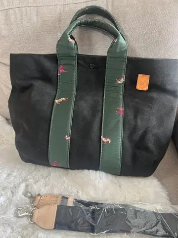 러셋 나노 스웨이드 토트백 블랙 russet 2way