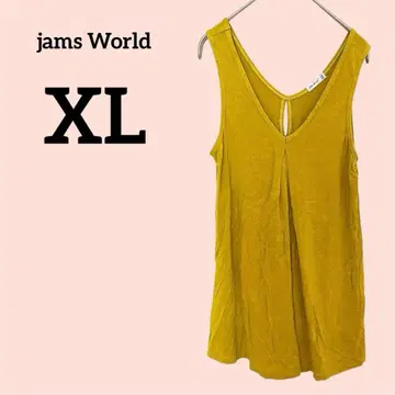 jams World 잼즈월드 [ XL ] 머스타드 V넥 슬리브리스