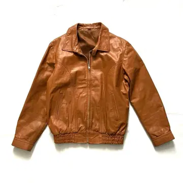 80s90s 레트로 가죽 블루종 자켓 소가죽 VTG 일본제 donmax