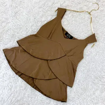 CDEC 쿠 드 샹스 슬리브리스 프릴 상의 [ M ] 일본제 월드