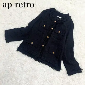 아페르트로 노카라 자켓 블랙 골드 버튼 포켓