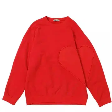 nknit 하트 맨투맨 레드