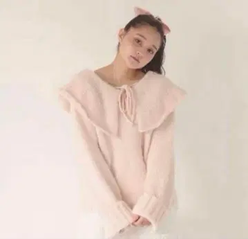 muguet sailor ribbon knit pink