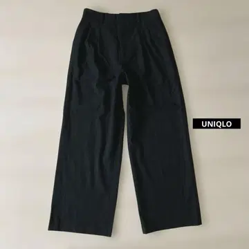 유니클로 와이드 팬츠 블랙