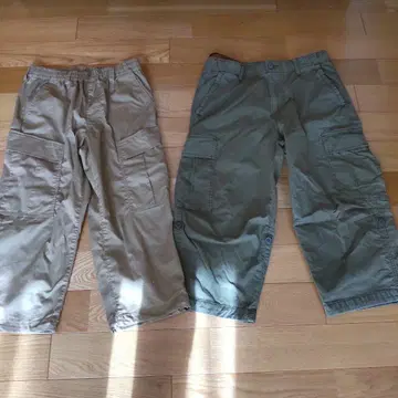 7부 기장 카고 팬츠 2세트 베이지 카키