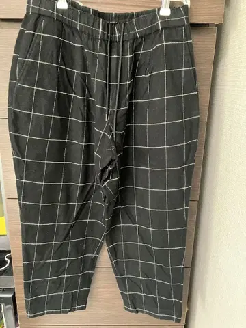 바이널 아카이브 체크 테이퍼드 이지 팬츠 사이즈 S