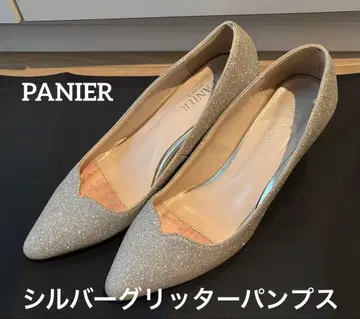 PANIER 파니에 실버 글리터 펌프스