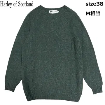 할리 오브 스코틀랜드 니트 스웨터 티셔츠 38 M 그린
